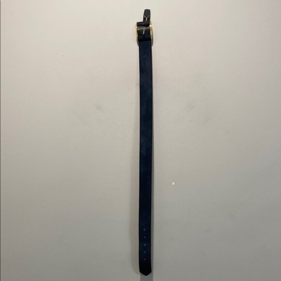 Karl Lagerfeld Suede belt Blue and Gold Statement Belt - Picture 7 of 14